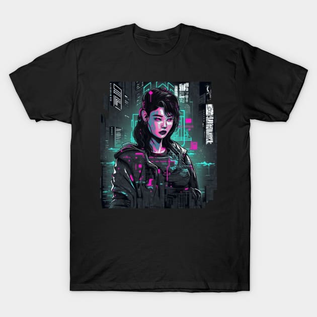 Cyber Geisha T-Shirt by Yurii